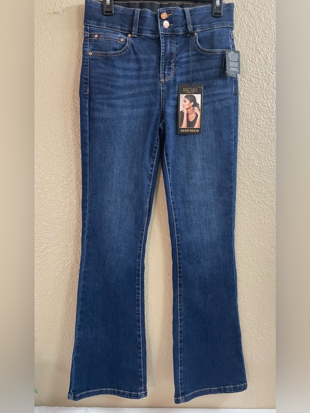 Rachel Roy Women’s Inspired High Rise Bootcut  Jeans Wash Flip Top Size 4/27